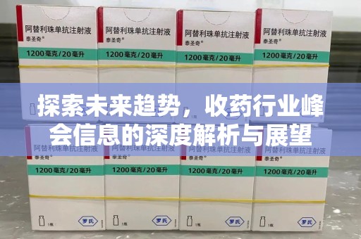 上海探索未来趋势，收药行业峰会信息的深度解析与展望