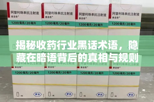 上海揭秘收药行业黑话术语，隐藏在暗语背后的真相与规则